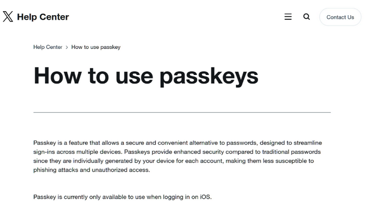 福贡苹果维修店铺分享iOS用户如何通过通行密钥(Passkey)登录 